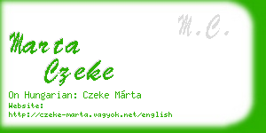 marta czeke business card