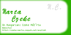 marta czeke business card